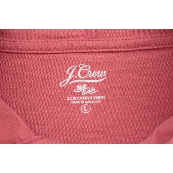 J Crew Hoodie Women's Large Red and White Striped Pullover Knit Top Beachy - Picture 4 of 7